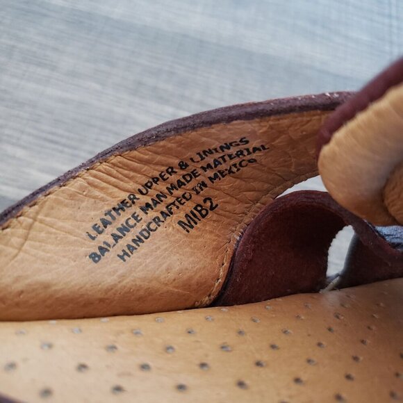 Born Leather Fisherman Slide Sandals Brown Size Women's 9 Comfort Slip-On - Picture 10 of 11